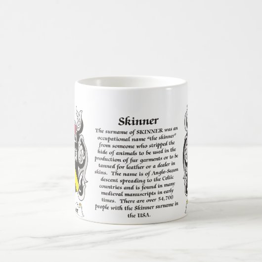 Skinner-Familien-Wappen Tasse (Mittel)
