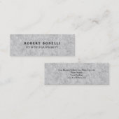Skinny Beruflich Einzigartige Graumauer Mini Visitenkarte (Vorne/Hinten)