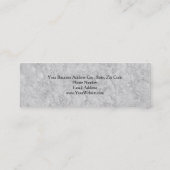 Skinny Beruflich Einzigartige Graumauer Mini Visitenkarte (Rückseite)