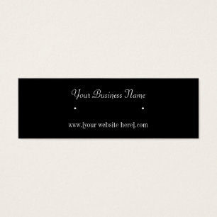 Skinny Black Earring Business Cards