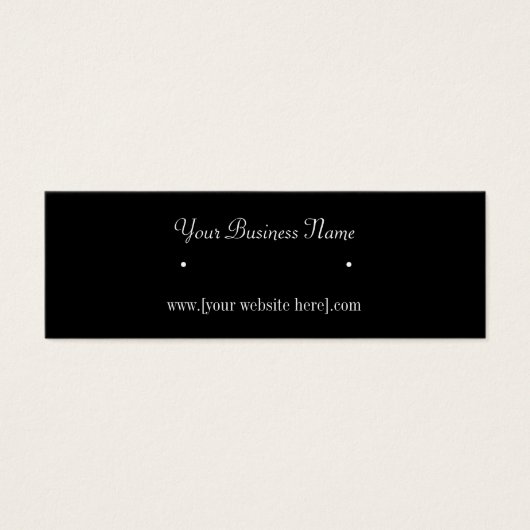 Skinny Black Earring Business Cards (Vorderseite)