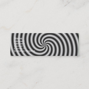 Skinny Business Card Der Swirt in Schwarz und Weiß Mini Visitenkarte