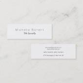 Skinny Classy Stylish Business Card Mini Visitenkarte (Vorne/Hinten)