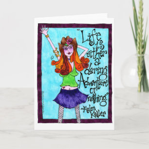 Skinny Cowgirl Inspiration Illustration Karte