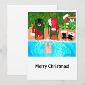 Skinny Dipping Weihnachtskarte Feiertagskarte (Vorne/Hinten)