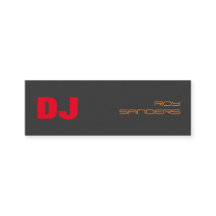 Skinny DJ Stylish Gray Background Red Orange
