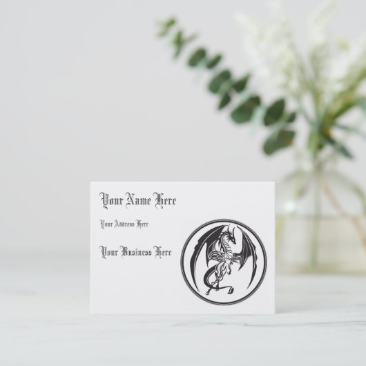 Skinny Drachen... Visitenkarte (Stehend Vorderseite)