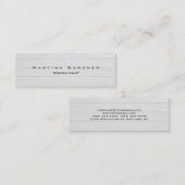 Skinny Einzigartig Moderne Graumauer Minimalistisc Mini Visitenkarte (Vorne/Hinten)