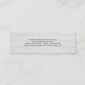 Skinny Einzigartig Moderne Graumauer Minimalistisc Mini Visitenkarte (Rückseite)