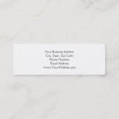 Skinny Einzigartig Schlicht White Blue Mini Visitenkarte (Rückseite)