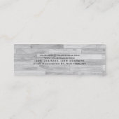 Skinny Einzigartiges modernes Parkett Minimalistis Mini Visitenkarte (Rückseite)