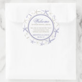 Skinny Finger Starfish Wedding Welcome Runder Aufkleber (Tasche)