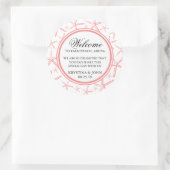 Skinny Finger Starfish Wedding Welcome Runder Aufkleber (Tasche)