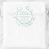 Skinny Finger Starfish Wedding Welcome Runder Aufkleber (Tasche)