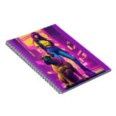 Skinny Girl and Bullmastiff Vice Notebook Notizblock (Rechte Seite)