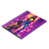 Skinny Girl and Bullmastiff Vice Notebook Notizblock (Linke Seite)