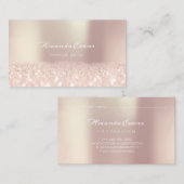 Skinny Glitte Blush Makeup Artist Event Planner Terminkarte (Vorne/Hinten)