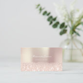 Skinny Glitte Blush Makeup Artist Event Planner Terminkarte (Stehend Vorderseite)