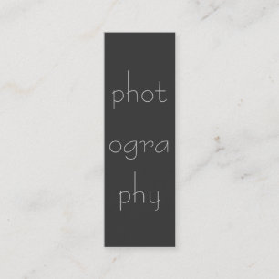 Skinny Gray Fotogray Business Card Mini Visitenkarte
