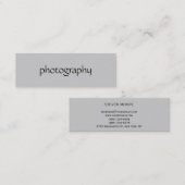 Skinny Gray Fotogray Business Card Mini Visitenkarte (Vorne/Hinten)