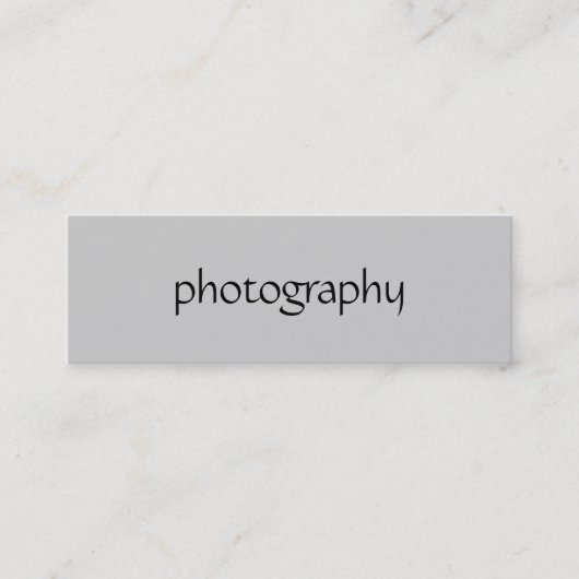 Skinny Gray Fotogray Business Card Mini Visitenkarte (Vorderseite)