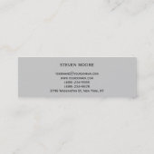 Skinny Gray Fotogray Business Card Mini Visitenkarte (Rückseite)