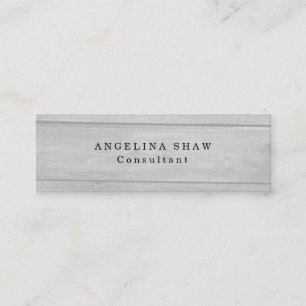 Skinny Gray Wood Classic Beruflich Creative Mini Visitenkarte