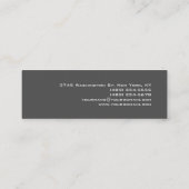 Skinny Hair Stylist Script Grau Pink Business Card Mini Visitenkarte (Rückseite)