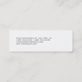 Skinny Niedlich Chic Schwarz-weiß Beige Business C Mini Visitenkarte (Rückseite)