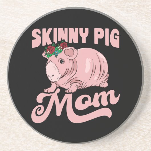 Skinny Pig Mama Getränkeuntersetzer (Vorne)
