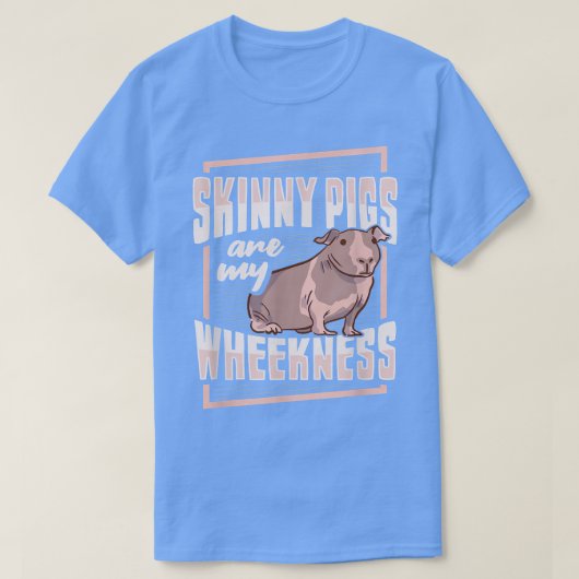 Skinny Pig Wheel Design für eine Guinea Pig Lover T-Shirt (Design vorne)