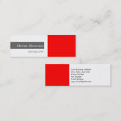 Skinny Red Gray White Fotografy Business Card Mini Visitenkarte (Vorne/Hinten)