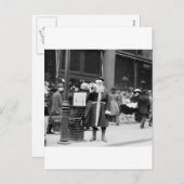 Skinny Santa, Anfang der 1900er Feiertagspostkarte (Vorne/Hinten)