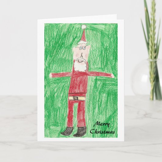 Skinny Santa Feiertagskarte (Vorderseite)