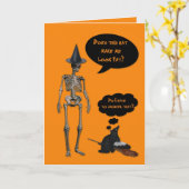 Skinny Skeleton Halloween Card Karte (Gelbe Blume)