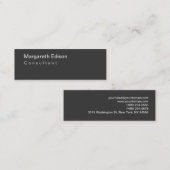 Skinny Slim Berufliche Schlicht Grau Visitenkarte (Vorne/Hinten)