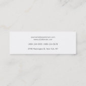 Skinny Slim Carmine Stylish Script Business Card Mini Visitenkarte (Rückseite)