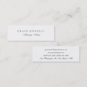 Skinny Slim Double Side Mini Business Card Visitenkarte (Vorne/Hinten)