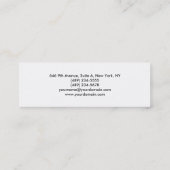 Skinny Slim Einfach Schlicht modern Beruflich Mini Visitenkarte (Rückseite)