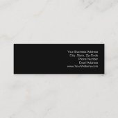 Skinny Slim Grau Black Simple Schlicht Business Ca Mini Visitenkarte (Rückseite)