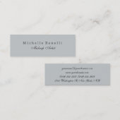 Skinny Slim Gray Doppelseitige Mini-Business-Karte Mini Visitenkarte (Vorne/Hinten)