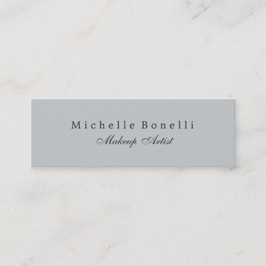 Skinny Slim Gray Doppelseitige Mini-Business-Karte Mini Visitenkarte (Vorderseite)