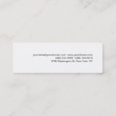 Skinny Slim Stilvolle Red Schwarz-weiß Business Ca Mini Visitenkarte (Rückseite)