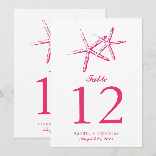 Skinny Starfish | TISCHNUMMER (Vorne/Hinten)