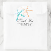 Skinny Starfish Wedding Runder Aufkleber (Tasche)