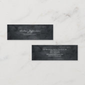 Skinny Stylish Gray Minimalistisch Schlicht Mini Visitenkarte (Vorne/Hinten)