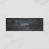 Skinny Stylish Gray Minimalistisch Schlicht Mini Visitenkarte (Rückseite)