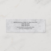 Skinny Stylish Schlicht Simple Gray Beruflich Mini Visitenkarte (Rückseite)