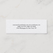 Skinny Trendy Classic Traditionelle Visitenkarte (Rückseite)