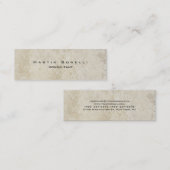 Skinny Unique Moderne Steinmauer Minimalistisch Sc Mini Visitenkarte (Vorne/Hinten)